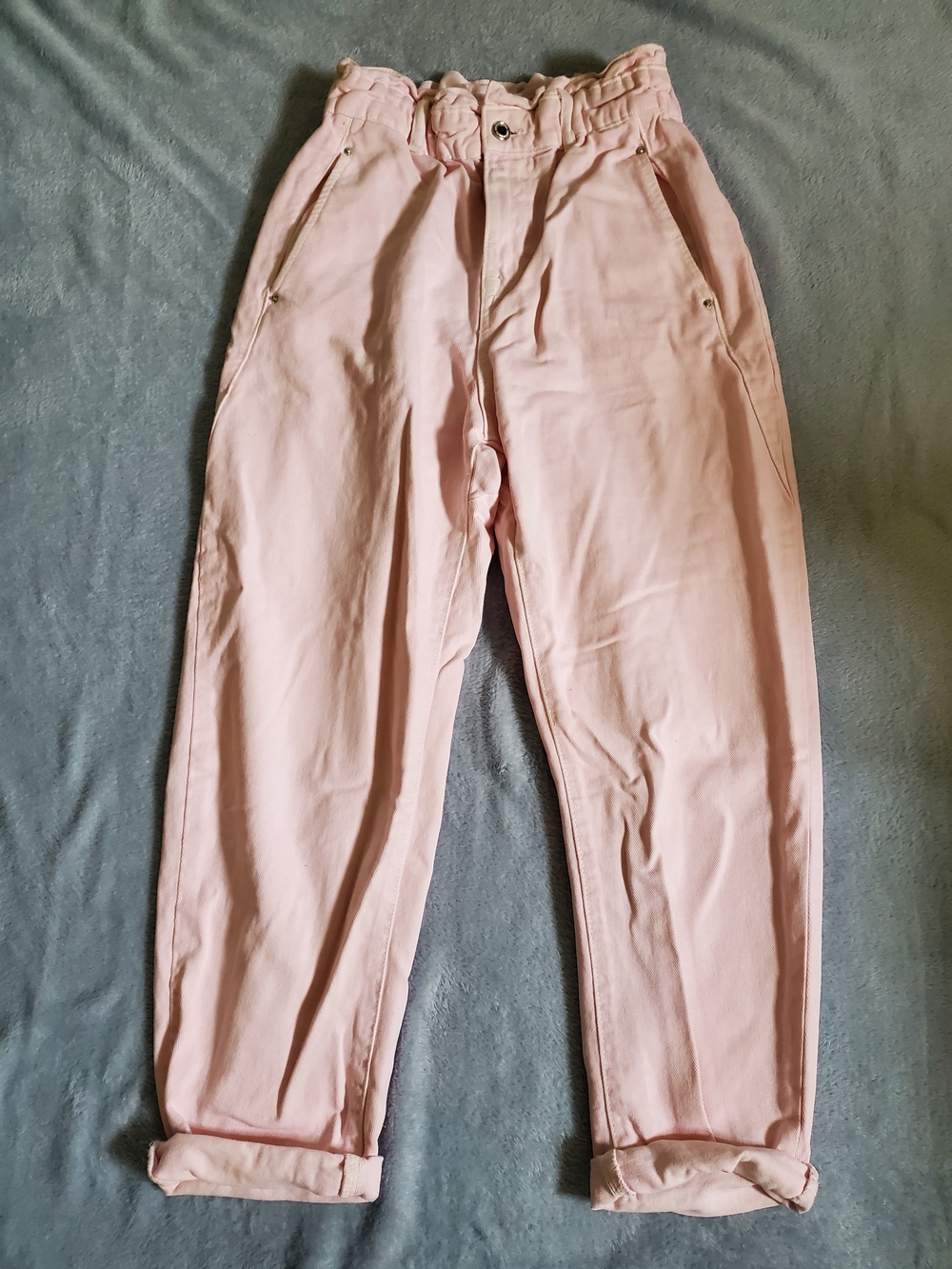 Zara Light Pink Women's Cropped Jeans
